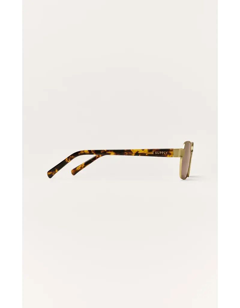 Z Supply Cruise Gold Brown Polarized Sunglasses