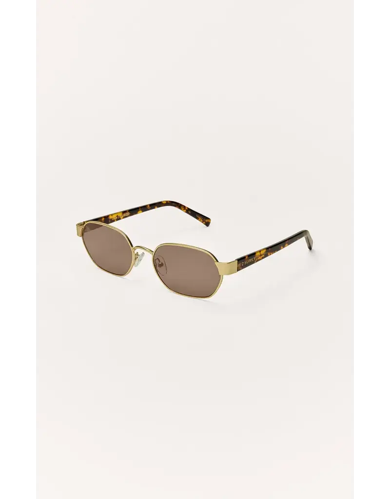 Z Supply Cruise Gold Brown Polarized Sunglasses