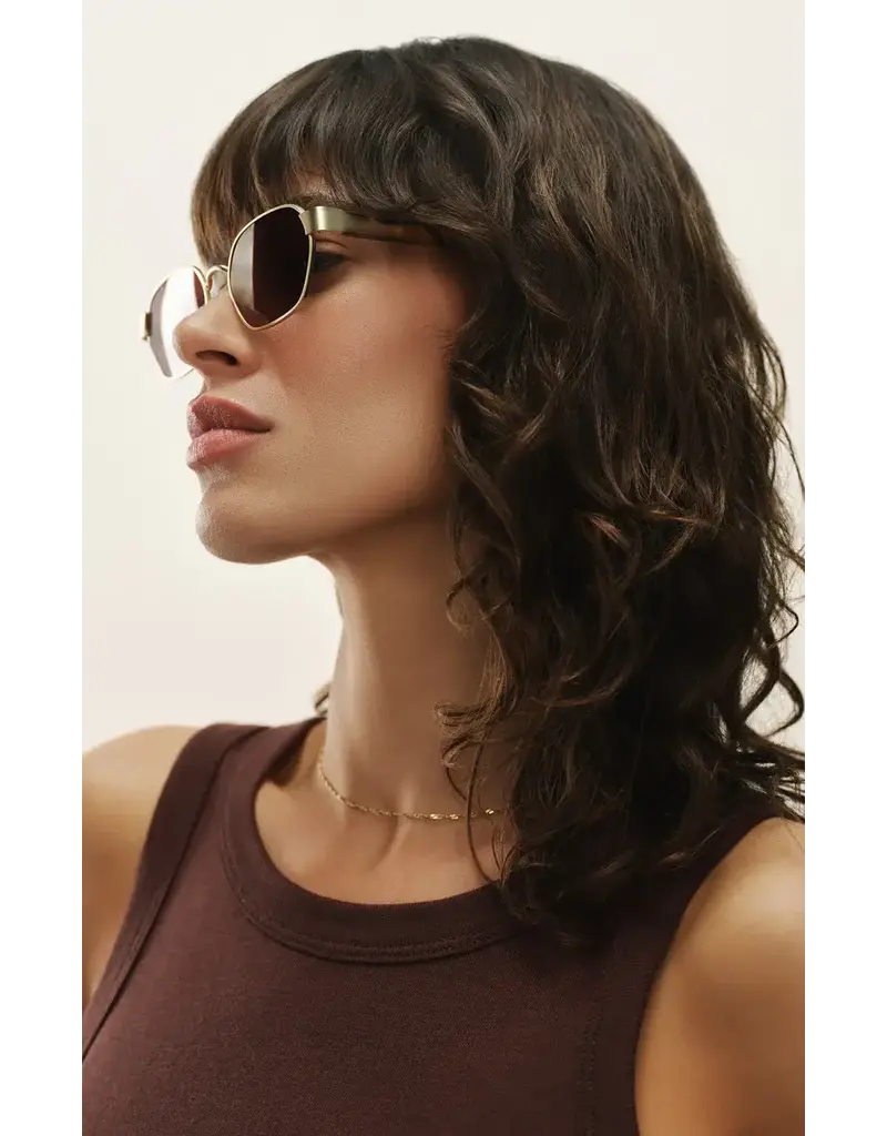 Z Supply Cruise Gold Brown Polarized Sunglasses