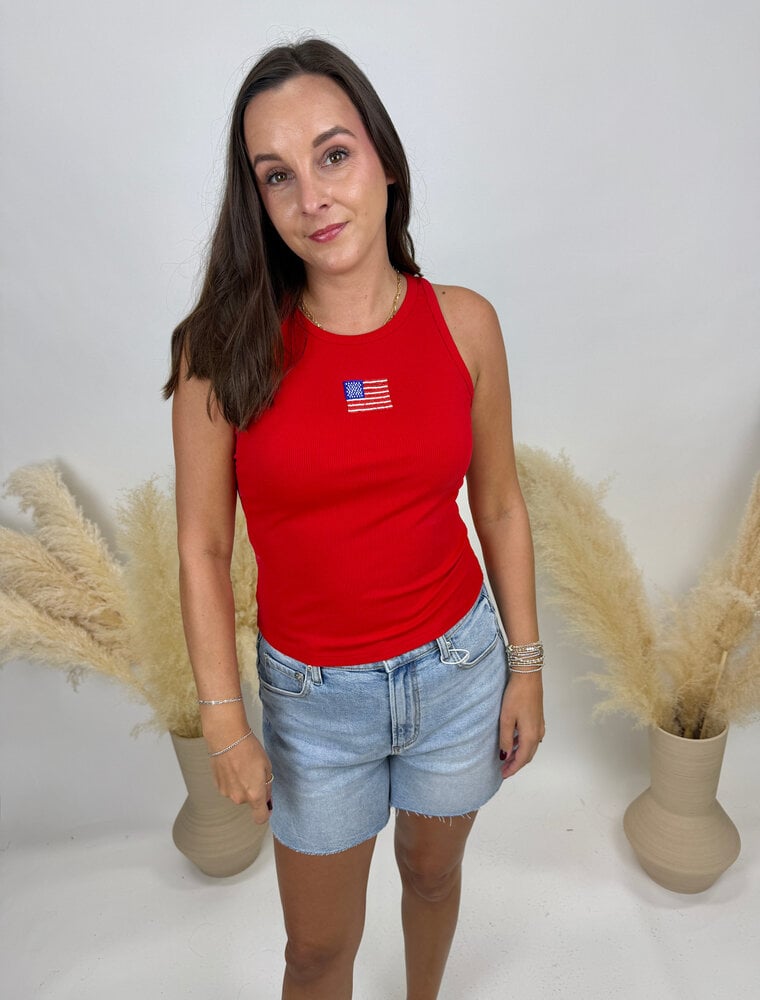 sun ed USA Beaded Ribbed Tank
