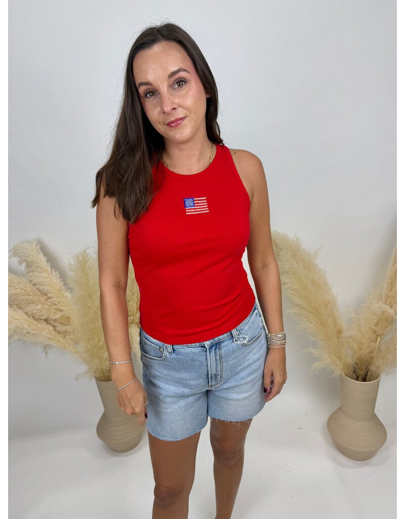 sun ed USA Beaded Ribbed Tank