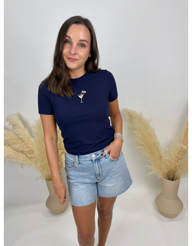 sun ed USA Embroidered Cocktail Tee