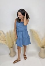 sun ed Ruffle Denim Mini Dress