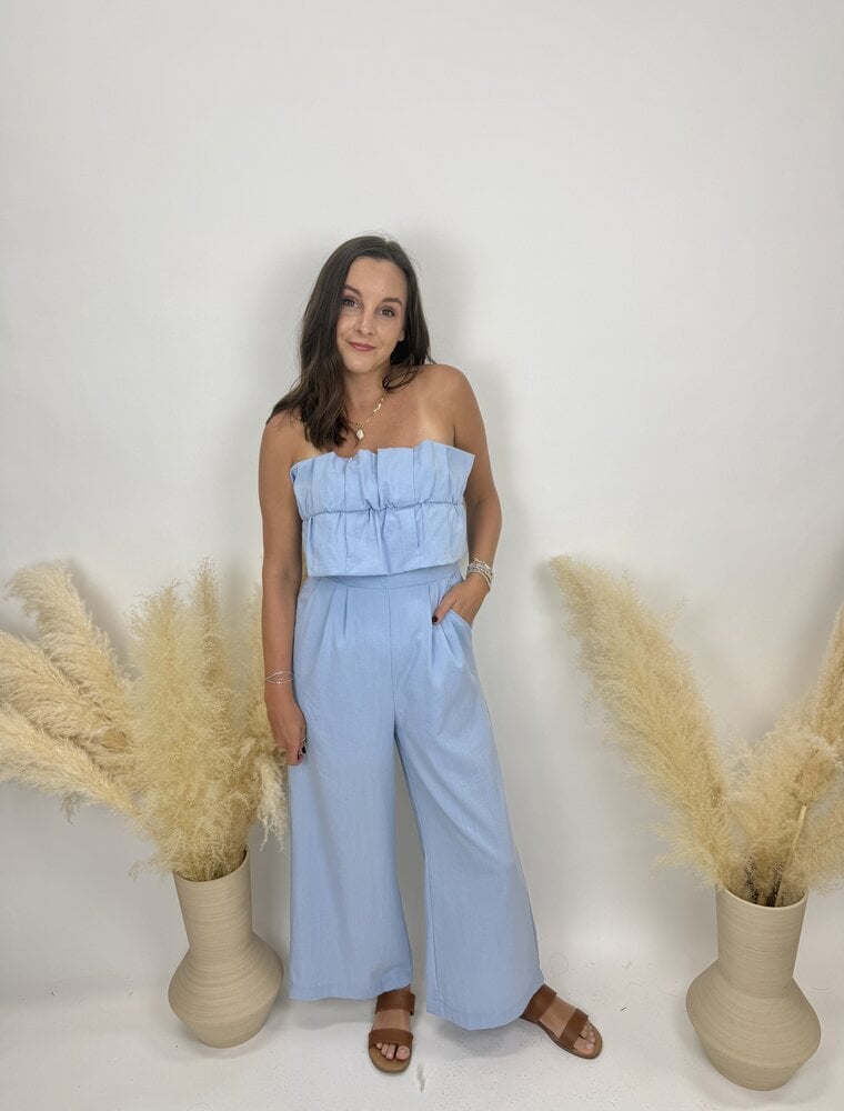 sun ed Ruffle Bodice Jumpsuit