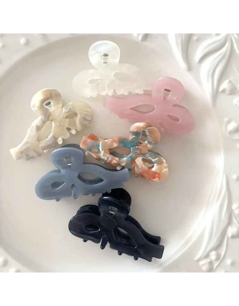 LoveLina Bow Detail Acetate Hair Clips