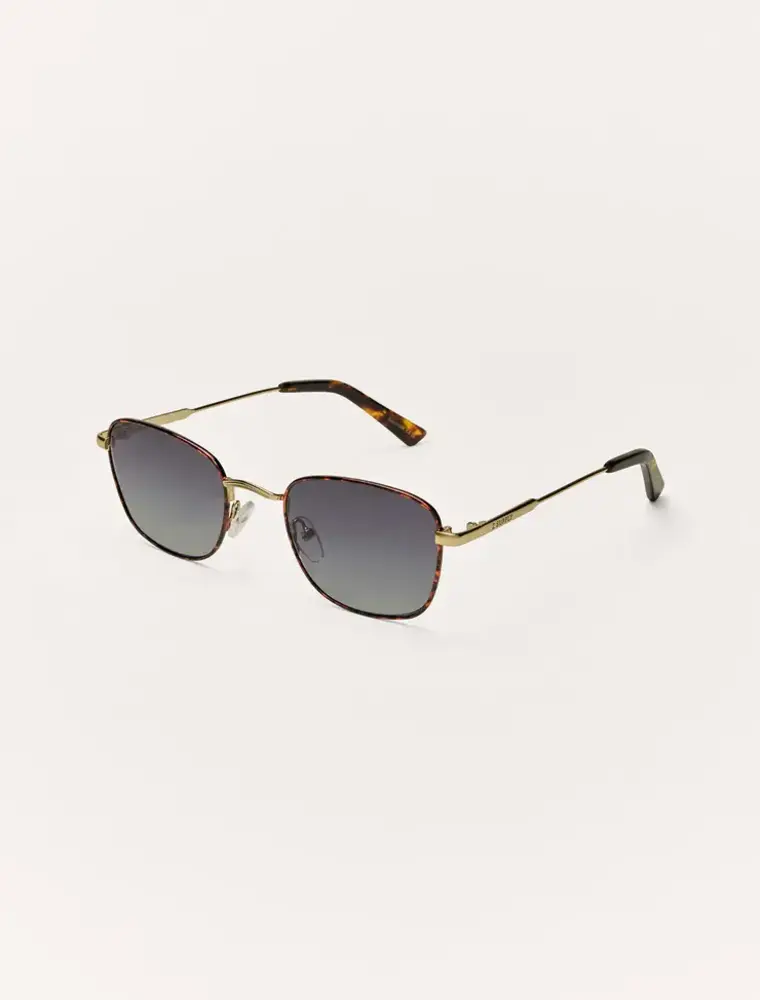 Z Supply Fastlane Tort Gold - Gradient Polarized Sunglasses