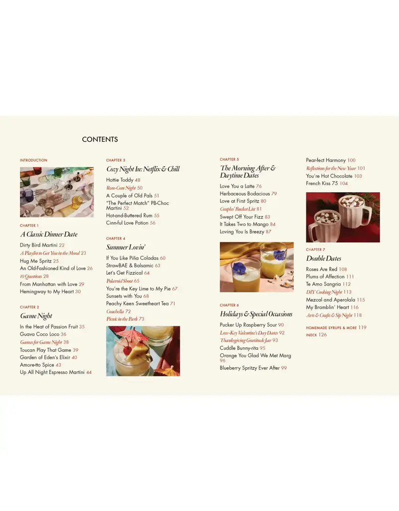 Chronicle Books Kindred Spirits Cocktails for Two Recipe Book