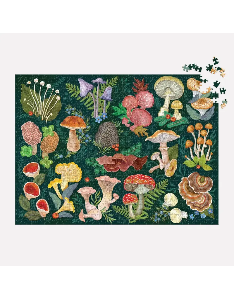 Chronicle Books World of Mushrooms 1000 Piece Puzzle by Galison
