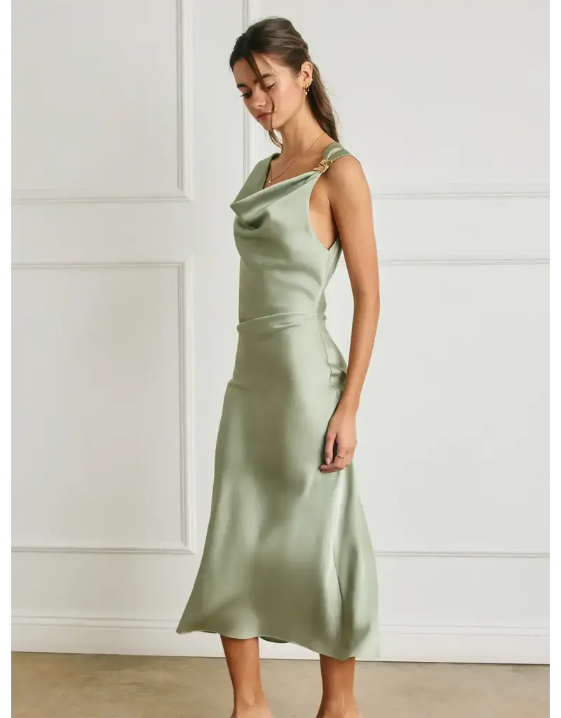 Dress Forum Sol Shoulder Detail Satin Dress