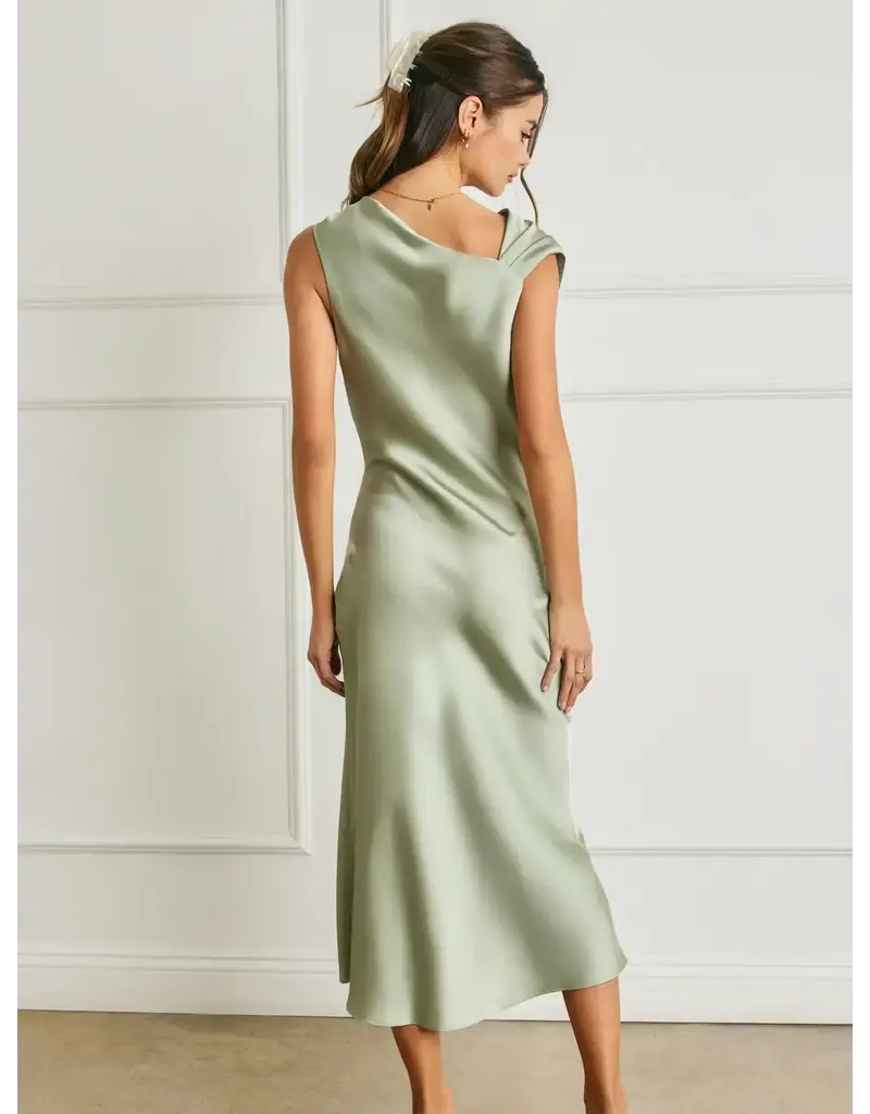 Dress Forum Sol Shoulder Detail Satin Dress