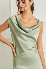 Dress Forum Sol Shoulder Detail Satin Dress