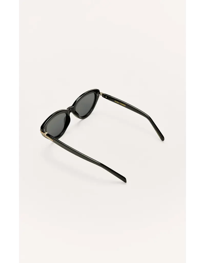 Z Supply Coastline Polished Black-Grey Polarized Sunglasses
