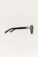 Z Supply Coastline Polished Black-Grey Polarized Sunglasses