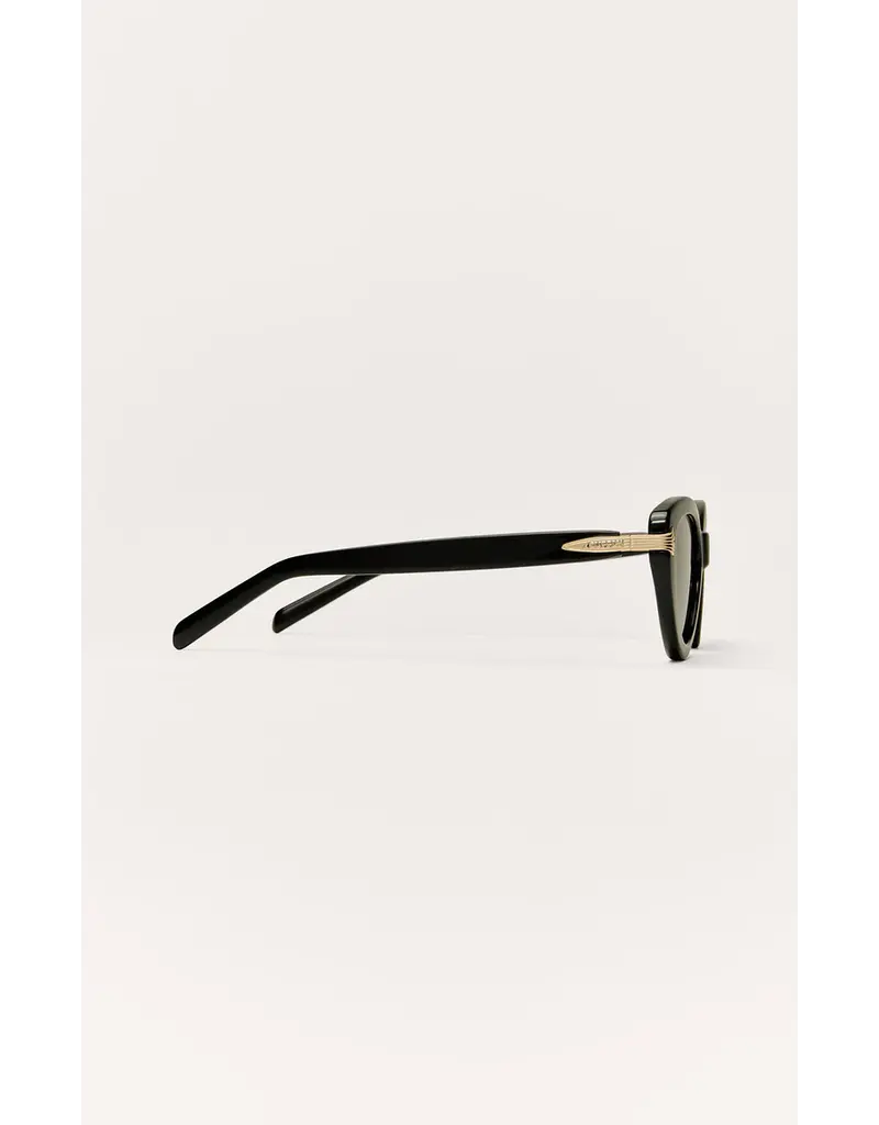 Z Supply Coastline Polished Black-Grey Polarized Sunglasses