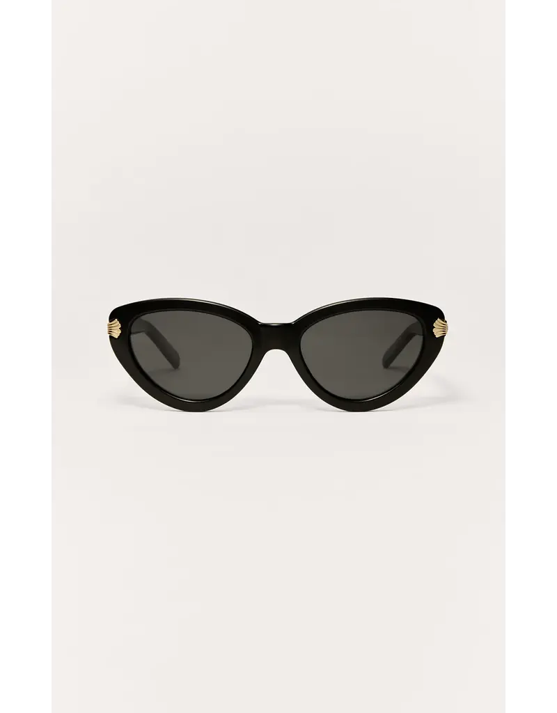 Z Supply Coastline Polished Black-Grey Polarized Sunglasses