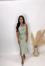 Dress Forum Sol Shoulder Detail Satin Dress