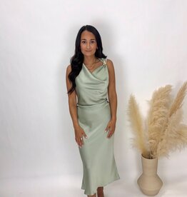 Dress Forum Sol Shoulder Detail Satin Dress
