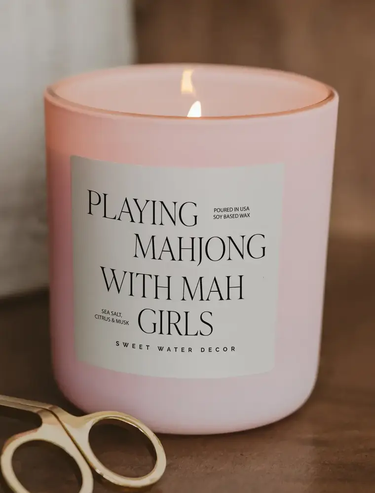 Sweet Water Decor Playing Mahjong with my Girls 15 oz. Soy Candle