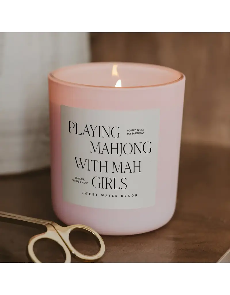 Sweet Water Decor Playing Mahjong with my Girls 15 oz. Soy Candle