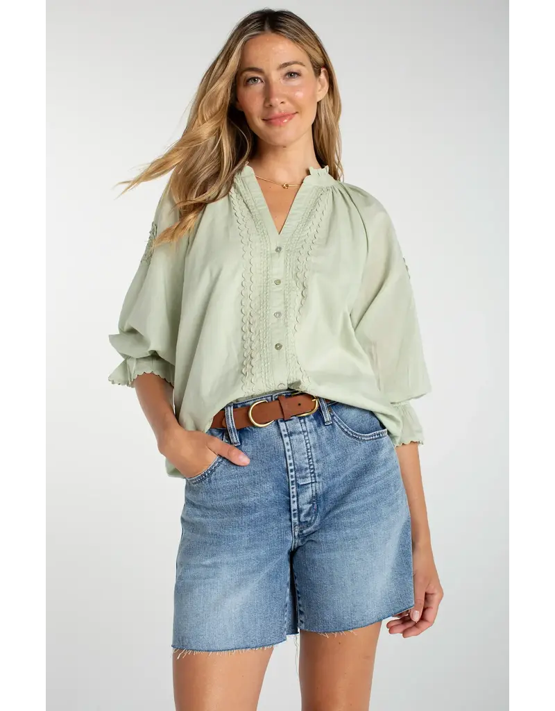 Liverpool 3/4 Sleeve Button Down