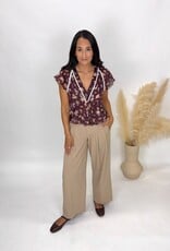 Liverpool Highrise Pleated Wide Leg Trousers