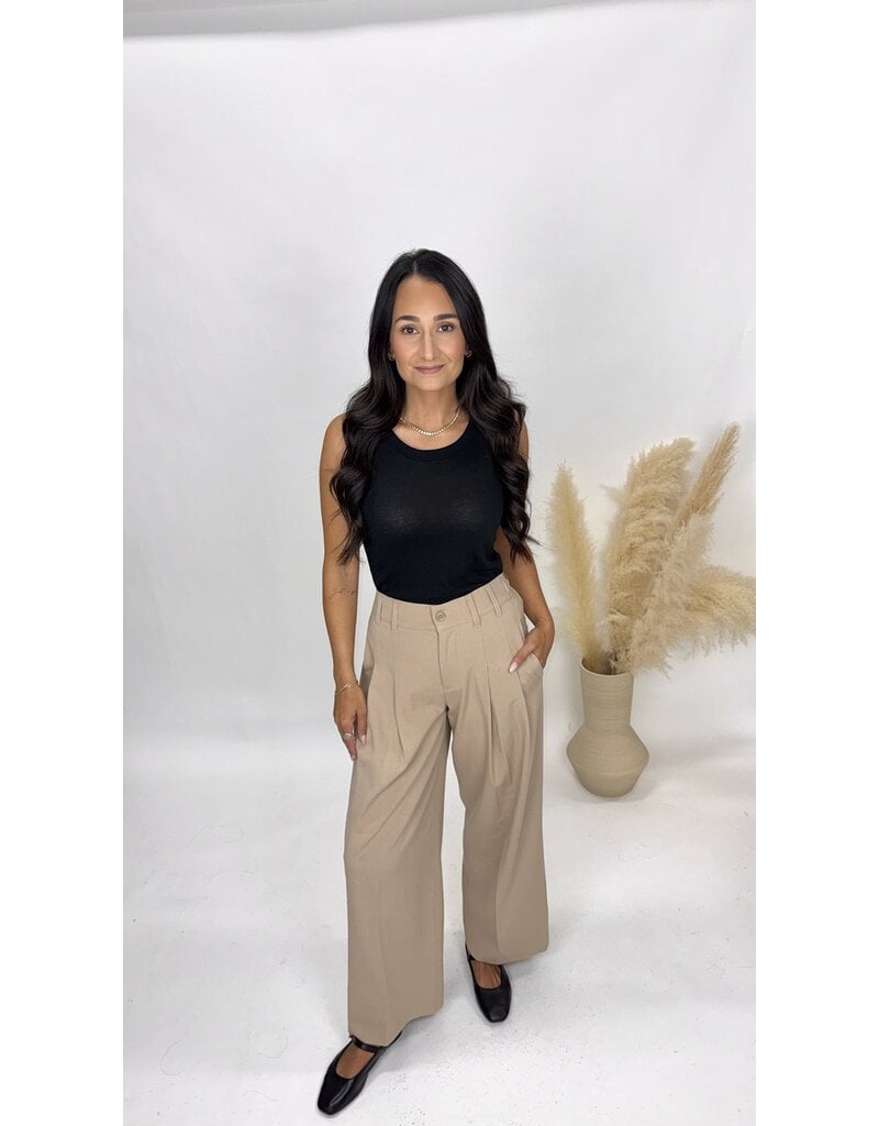 Liverpool Highrise Pleated Wide Leg Trousers