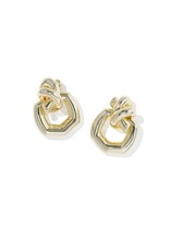 Kendra Scott Parker Knot Gold Open Frame Earrings