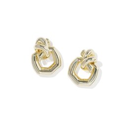 Kendra Scott Parker Knot Gold Open Frame Earrings