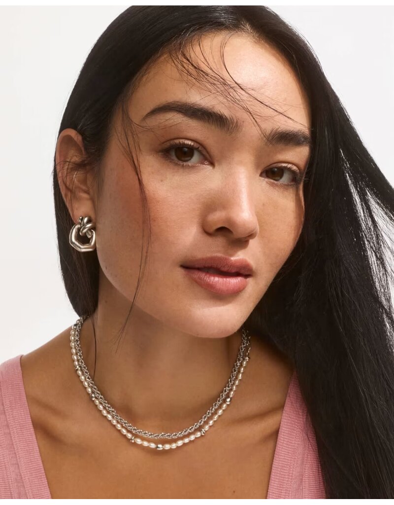 Kendra Scott Parker Knot Vintage Silver Open Frame Earrings