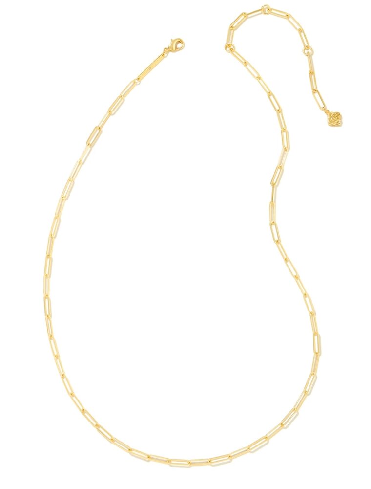 Kendra Scott Courtney Paperclip Necklace in Gold