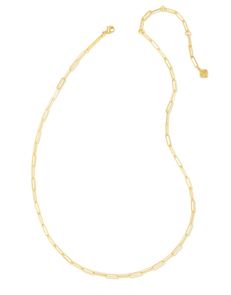 Kendra Scott Courtney Paperclip Necklace in Gold