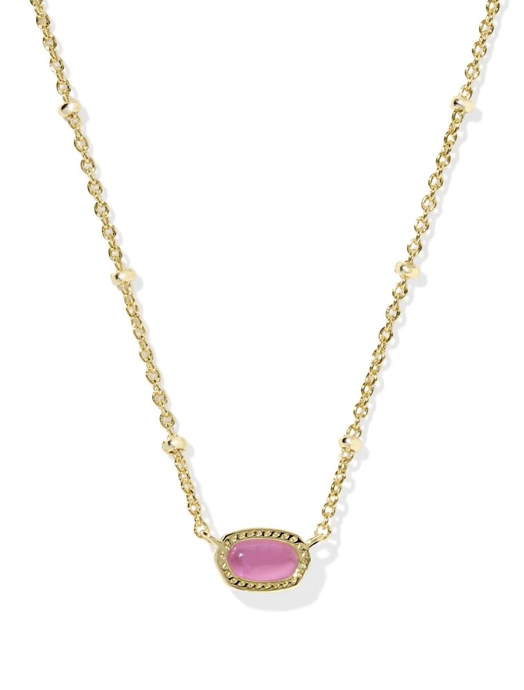 Kendra Scott Mini Elisa Satellite Pendant Necklace Gold Azalea Illusion