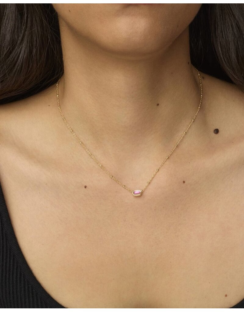 Kendra Scott Mini Elisa Satellite Pendant Necklace Gold Azalea Illusion