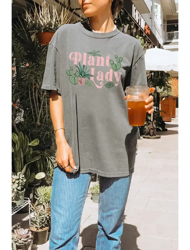 Society Plant Lady Graphic Oversized Graphic T-Shirt