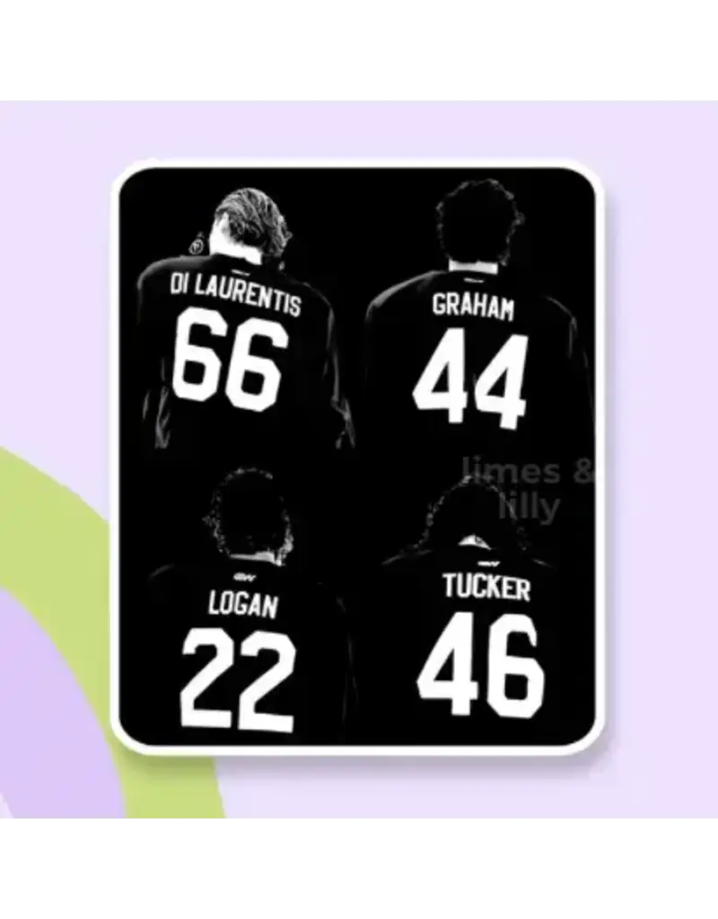 limes & Lilly Off Campus Players Hockey Jerseys Vinyl Sticker