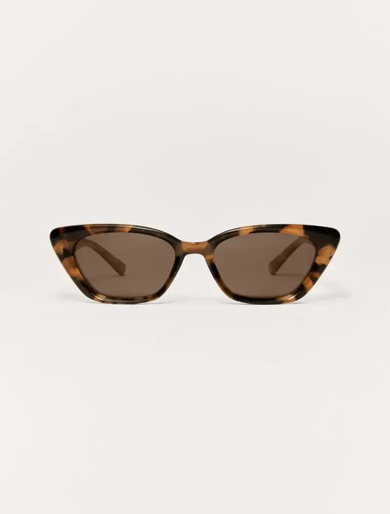 Z Supply Staycation Brown Tortoise - Brown Polarized Sunglasses