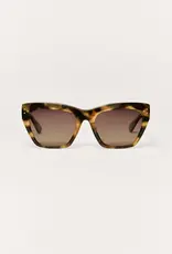 Z Supply Park Ave Brown Tortoise-Grey Polarized Sunglasses