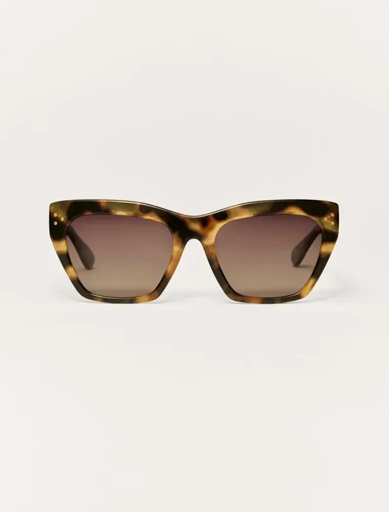 Z Supply Park Ave Brown Tortoise-Grey Polarized Sunglasses