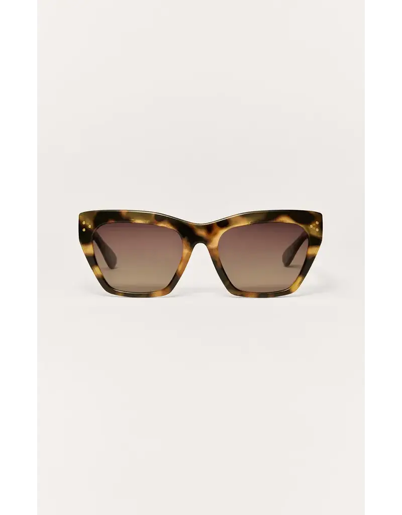 Z Supply Park Ave Brown Tortoise-Grey Polarized Sunglasses