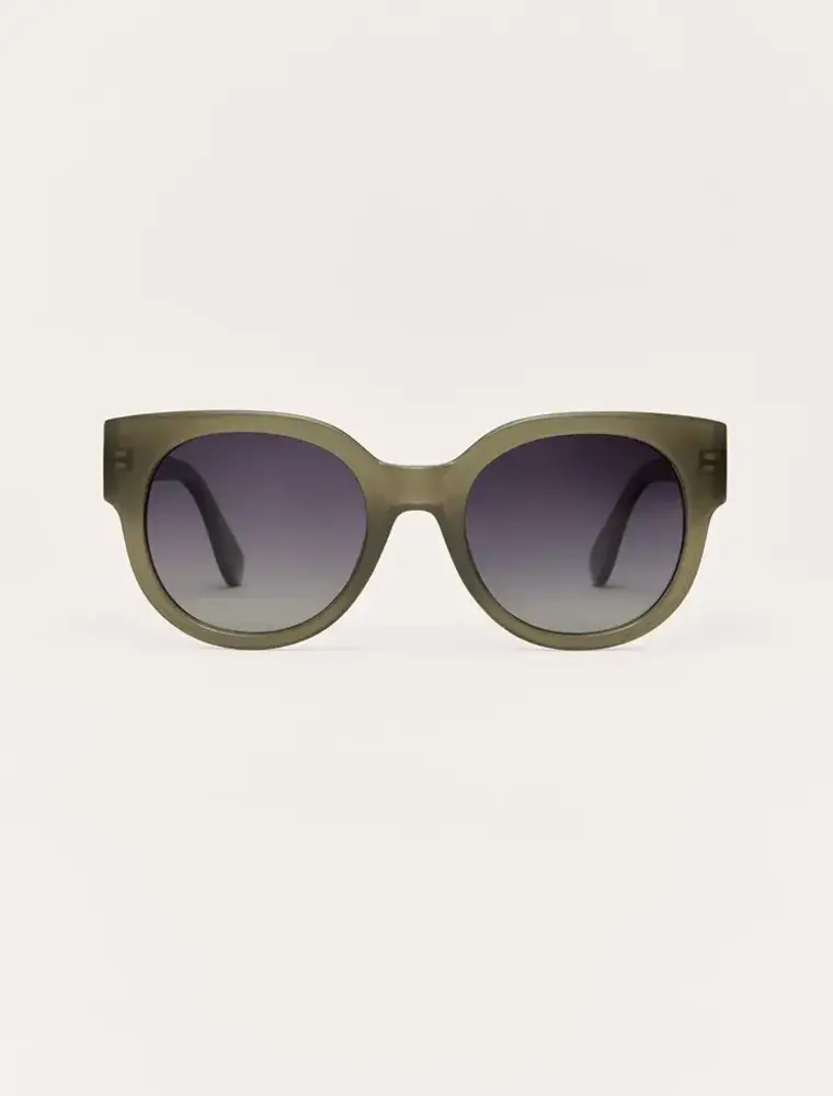Z Supply Lunch Date Olive - Gradient Polarized Sunglasses