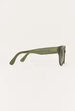 Z Supply Lunch Date Olive - Gradient Polarized Sunglasses