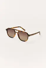 Z Supply Tourist Brown Tortoise-Gradient Polarized Sunglasses