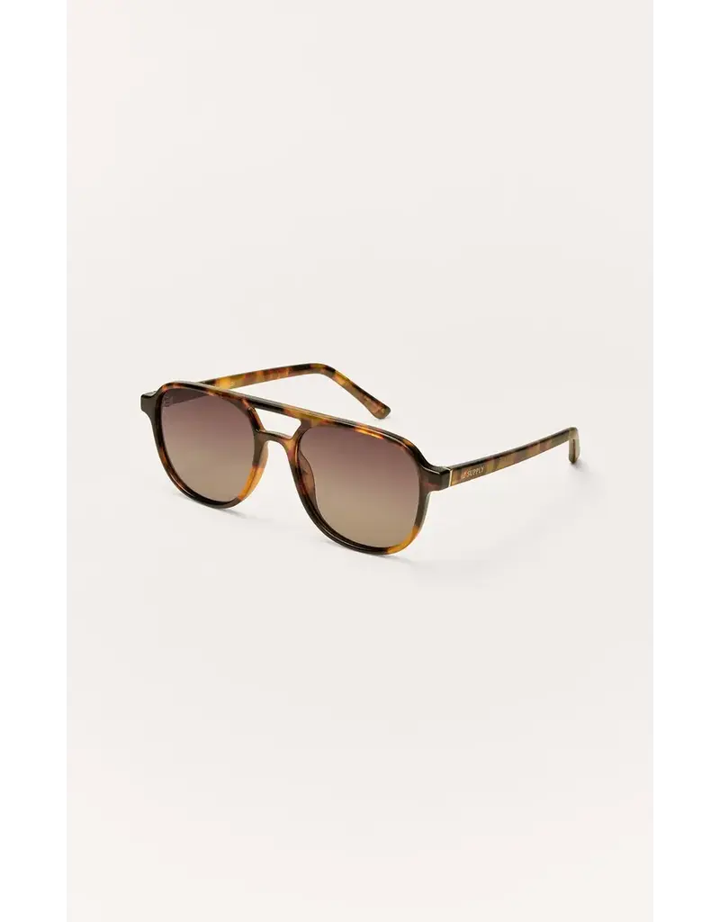 Z Supply Tourist Brown Tortoise-Gradient Polarized Sunglasses