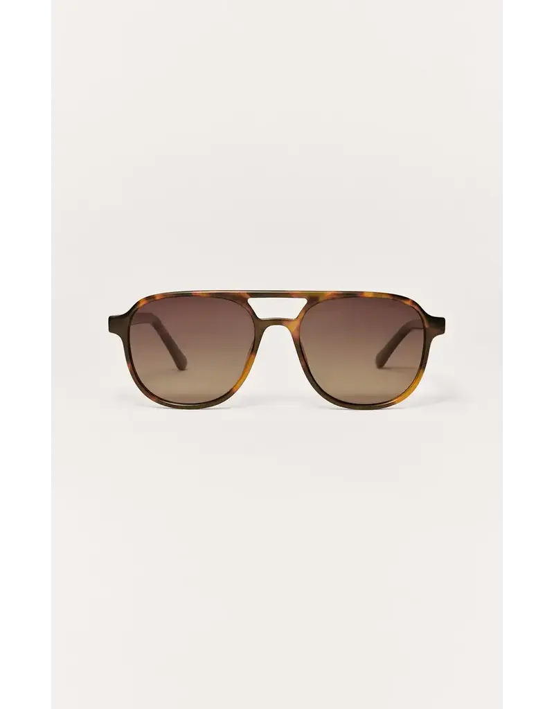 Z Supply Tourist Brown Tortoise-Gradient Polarized Sunglasses