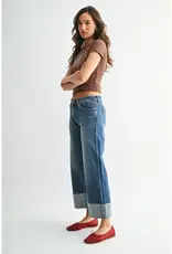 Just Black Denim Scissor Cut Wide Leg Denim