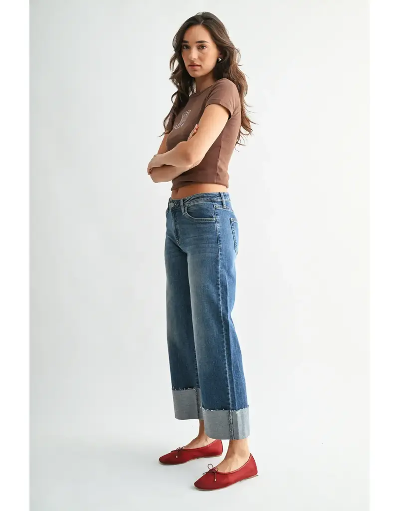 Just Black Denim Scissor Cut Wide Leg Denim