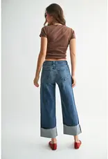 Just Black Denim Scissor Cut Wide Leg Denim