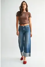 Just Black Denim Scissor Cut Wide Leg Denim
