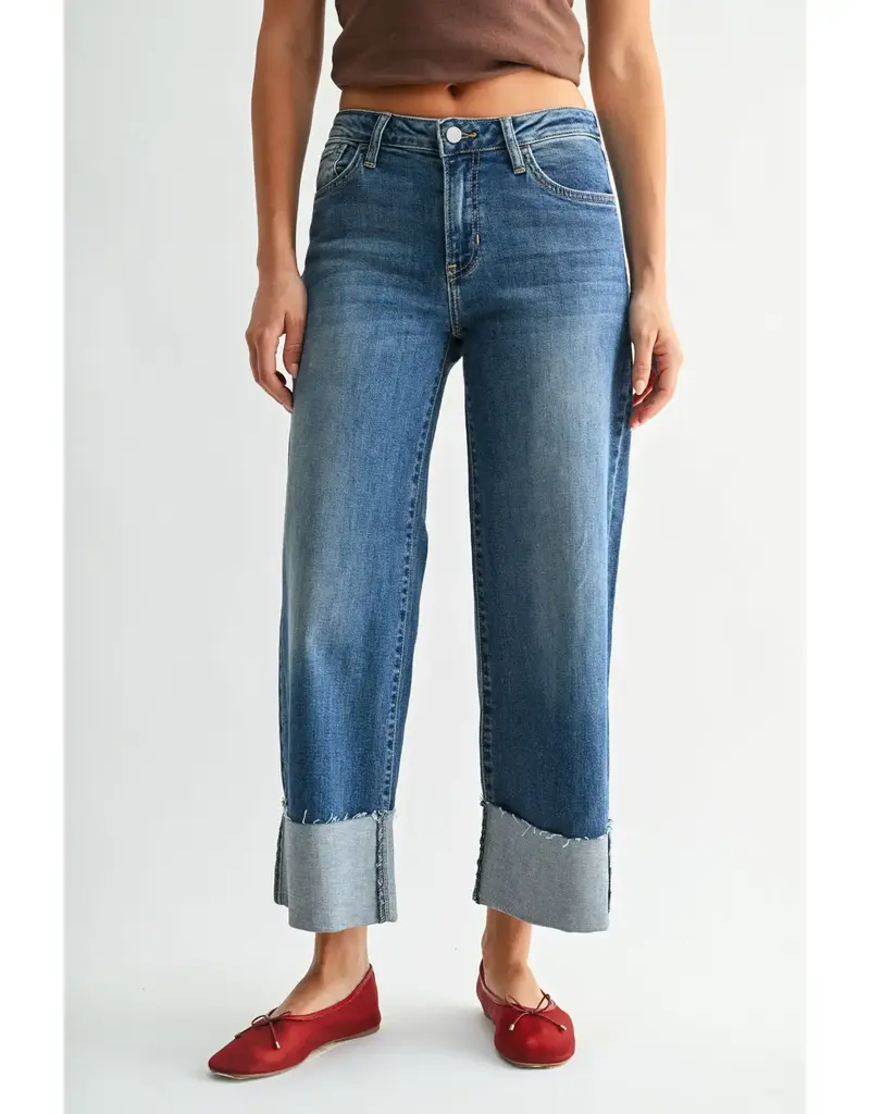Just Black Denim Scissor Cut Wide Leg Denim