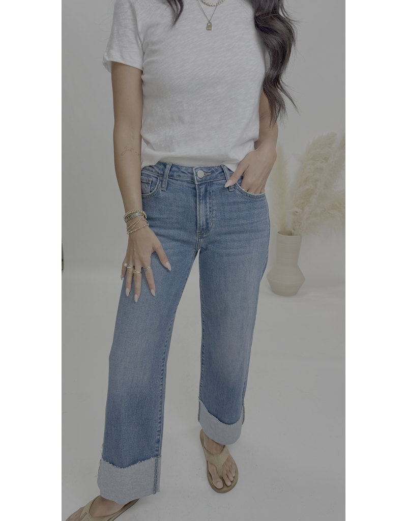 Just Black Denim Scissor Cut Wide Leg Denim